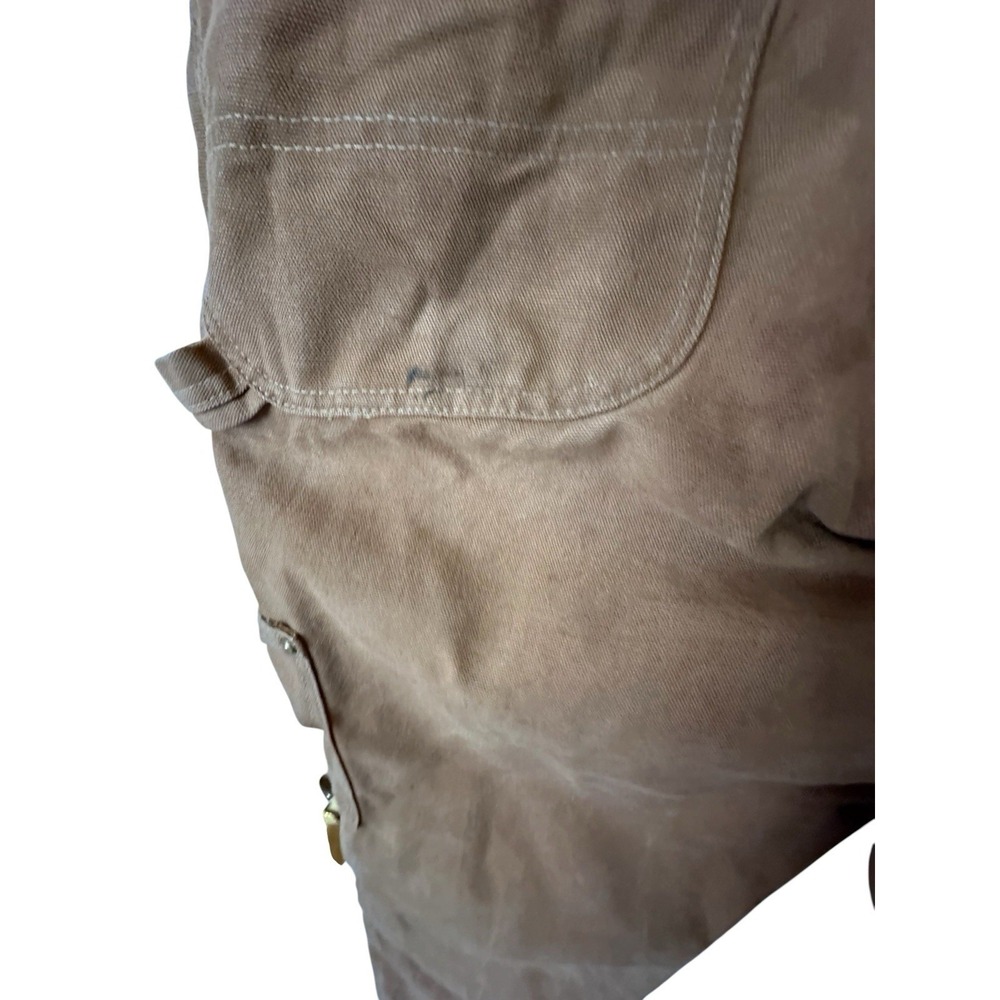 CARHARTT Men's 38x31 Brown Canvas Double Knee Carpenter Pants Stained - Picture 8 of 13